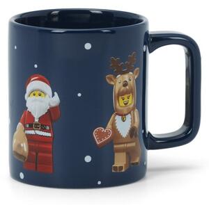 Тъмносиня керамична детска чаша 300 ml Christmas Minifigures – LEGO®