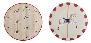 Десертни глинени чинии в комплект 2 бр. с коледни мотиви ø 16 cm Merry-go-round – Bloomingville