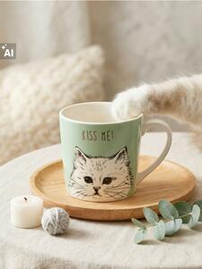 Sinsay - Чаша с котка - бледозелено