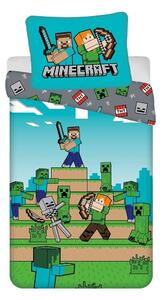 Единично памучно детско спално бельо 140x200 cm Minecraft "We got this" – Jerry Fabrics