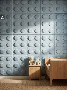 Sinsay - Велурен тапициран панел във форма на блок - бледосиньо