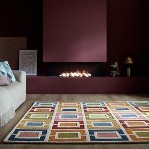 Килим Илюзия Ретро Блокове Ретро Блокове Многоцветни 80X150 cm, Flair Rugs