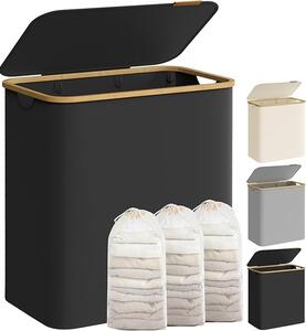 Кош за пране Black Songmics 60x38.5x38.5x70.5 cm