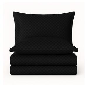 Черно единично спално бельо от памук Renforcé 140x200 cm Checkered – Mila Home Luxury