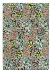 Ръчно изработен вълнен килим в цвят мента 120x170 cm Emilia Floral – Flair Rugs