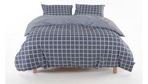 Сиво единично спално бельо от памук Renforcé 140x200 cm Linear Calm Geometric – Mila Home Luxury
