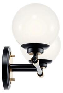 Kichler KL-BENNO2-BK-CPZ-LED Осветително тяло за баня BENNO 2xLED/3W/230V черно/златно IP44