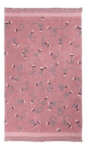 Розов ръчно изработен памучен детски килим подходящ за пране 140x210 cm English Garden Ash Rose – Lorena Canals