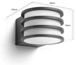 Philips - LED RGB димируема външна стенна лампа Hue LUCCA 1xE27/8,1W/230V IP44