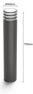 Philips - LED RGB димируема външна лампа Hue LUCCA 1xE27/8,1W/230V IP44