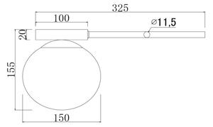 Ondaluce - Настенно осветително тяло JEWEL 1xE14/10W/230V черно/димно черно