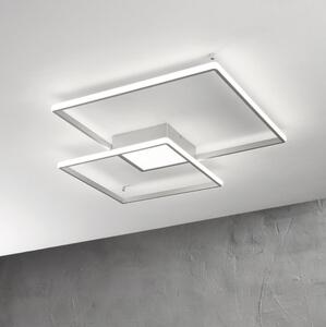 Ondaluce - димируемо LED таванно осветително тяло DOWEL LED/46W/230V 55x55 cm сребристо