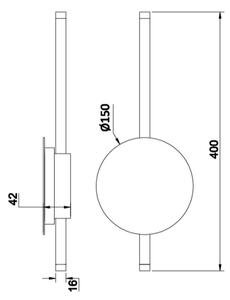 Ondaluce - LED димируемо стенено осветително тяло JAMES LED/16W/230V бяло
