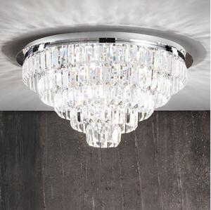 Ondaluce - Кристално таванно осветително тяло CASTLE 12xG9/7W/230V Ø60 см лъскав хром