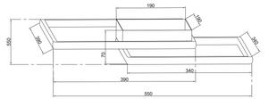 Ondaluce - димируемо LED таванно осветително тяло DOWEL LED/46W/230V 55x55 cm сребристо