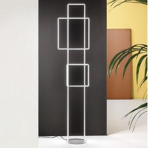 Ondaluce - Димируема LED подова лампа DOWEL LED/77W/230V 166 cm сребърна