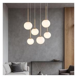 Ondaluce - Полилей на кабел JEWEL 6xE14/10W/230V, Ø 55 см, златист/бял
