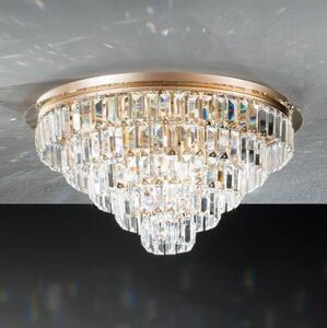 Ondaluce - Кристално таванно осветително тяло CASTLE 12xG9/7W/230V Ø 60 cm златно