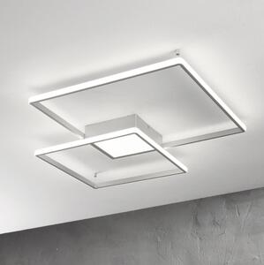 Ondaluce - димируема LED таванна лампа DOWEL LED/60W/230V, 75x75 см, сребриста