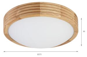 Brilagi - LED таванен плафон CARVALHO MODERN SLIM 1xE27/60W/230V Ø 27,5 см дъб