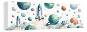Картина на платно – Космически кораб в облаците