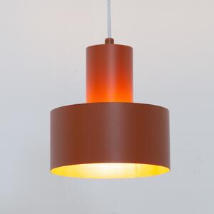 Висяща лампа Rif S, тухленочервена, 1-пламъчна, Ø 15 cm, стомана