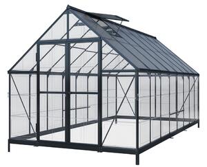 Поликарбонатна градинска оранжерия Aurora 2,4 x 3,6 м CoverTech черна
