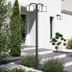 Trio Lighting LED стълбова лампа Cubango с два кубични абажура, Черен, Метал, Модерен
