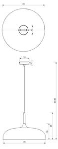 BRILAGI - Пендел ABRAHAM 1xE27/60W/230V Ø 45 см бежов