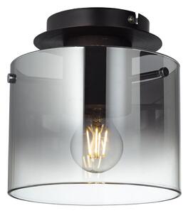 Brilliant - Таванно осветително тяло BETH 1xE27/60W/230V Ø 20 см черно/димчато