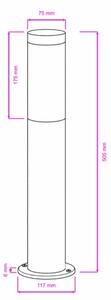 BRILAGI - Външна лампа ELIA 1xE27/20W/230V IP44 50 см антрацит