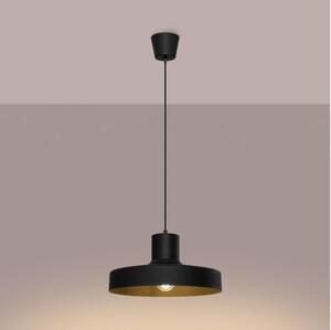 Sollux SL.1703 - Пендел BILO 1xE27/15W/230V Ø 35 см черен