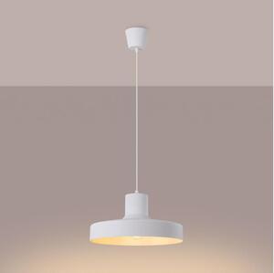 Sollux SL.1702 - Пендел BILO 1xE27/15W/230V Ø 35 см бял