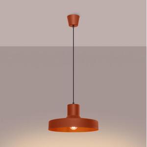 Sollux SL.1706 - Пендел BILO 1xE27/15W/230V Ø 35 см оранжев