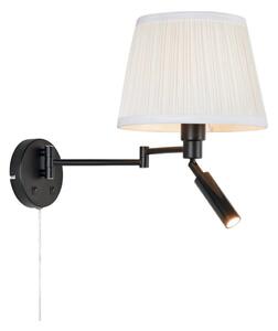 Markslöjd 109016- LED стенна лампа PIVOT 1xE27/40W/230V + LED/4W кремава/черна