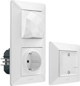 Netatmo Стартов пакет Smart Valena Life Бял (Свързан контакт с Gateway + Master ключ безжичен) с рамки - 752196