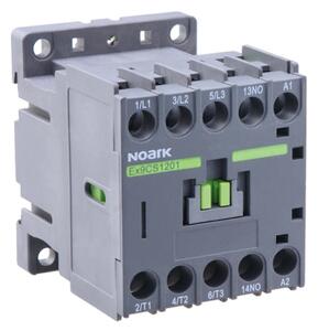 NOARK Ex9CS06 10 3P 230V Миниатюрен контактор, 3-полюсен, 6A AC-3, 230 V AC, 1 NO вграден помощен контакт - 100972