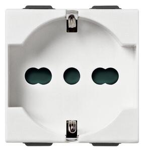 VIMAR 09210 Контакт 2P+E 16 A 250 V~ Универсален, Бял, 2M NEVE UP