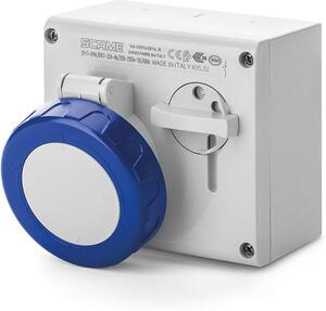 Scame Промишлен контакт 2P+Е 16A IP66 с механична блокировка серия Omnia - 505.1683