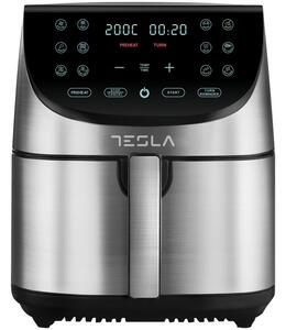 Фритюрник с горещ въздух Tesla AF701BX, 1700W, 7 л, 12 програми, Незалепващо покритие, Touch screen, Инокс