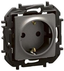 Legrand Контакт ШУКО 16A с детска защита цвят Сив Niloe New NP3122MG
