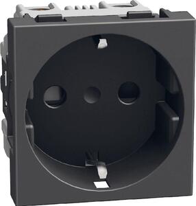 Bticino Контакт ШУКО 2P+E 16A с детска защита 2 мод. цвят Графит Light Now Bticino YD4141