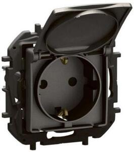Legrand Контакт ШУКО 16A с капак и детска защита цвят Сив Niloe New NP3129MG