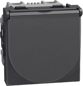 Bticino Контакт ШУКО 2P+E 16A с капаче 2 мод. цвят Графит Light Now Bticino YD4141P
