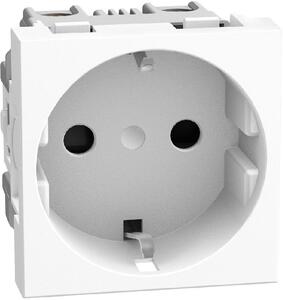 Bticino Контакт ШУКО 2P+E 16A с детска защита 2 мод. цвят Бял Light Now Bticino YW4141