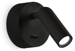 Ideal lux ® Аплик | BEAN AP ROUND NERO | LED 3W | IP20 - 260617