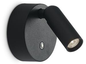 Ideal lux ® Аплик | BEAN AP ROUND RECHARGEABLE NERO | LED 3W | IP20 - 350240
