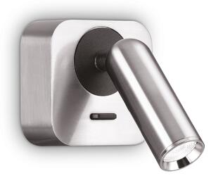 Ideal lux ® Аплик | BEAN AP SQUARE NICKEL | LED 3W | IP20 - 260679