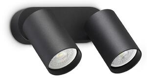 Ideal lux ® Аплик | DYNAMITE AP2 ROUND NERO | GU10 max2 x 28W | IP20 - 367385