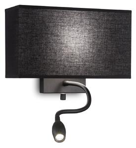 Ideal lux ® Аплик | HOTEL AP2 TOTALE NERO | E27/LED max 1 x 60W / 1.5W | IP20 - 215709